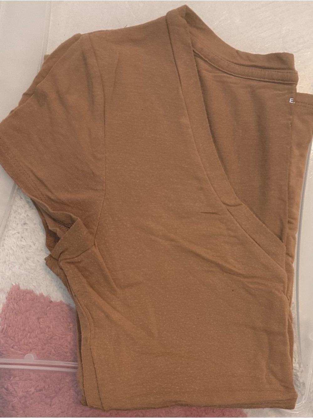 Express Fitted Tee in Warm Tan